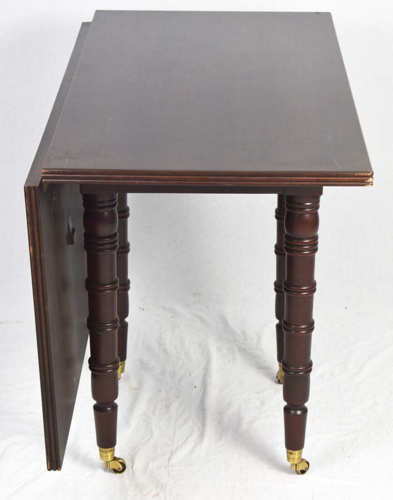 Hickory Chair Company Mahogany Drop Leaf Wine Tasting Table Sheraton Style