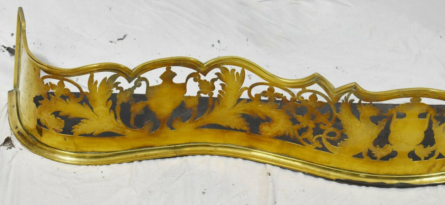 Antique Pierced Brass Griffith Crest Fireplace Fender Metropolitan Museum of Art