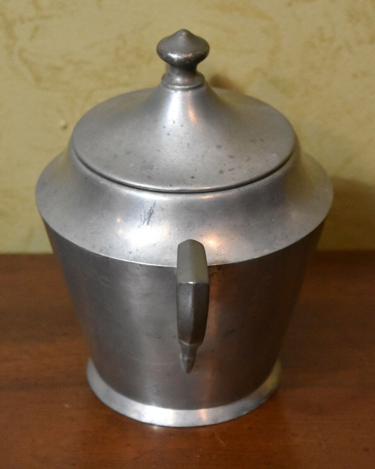 Gimbels Solid Pewter Sugar Bowl with Lid 210