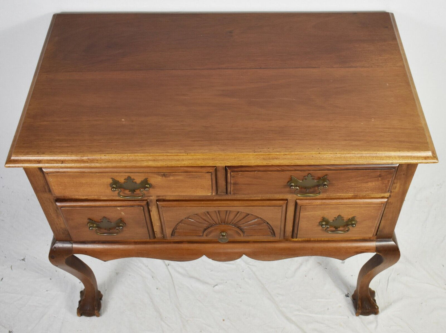 Bench Made Solid Mahogany Chippendale Style Lowboy Dresser Williamsburg Style