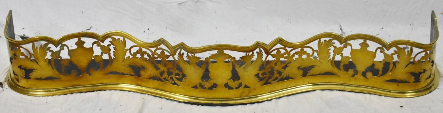 Antique Pierced Brass Griffith Crest Fireplace Fender Metropolitan Museum of Art