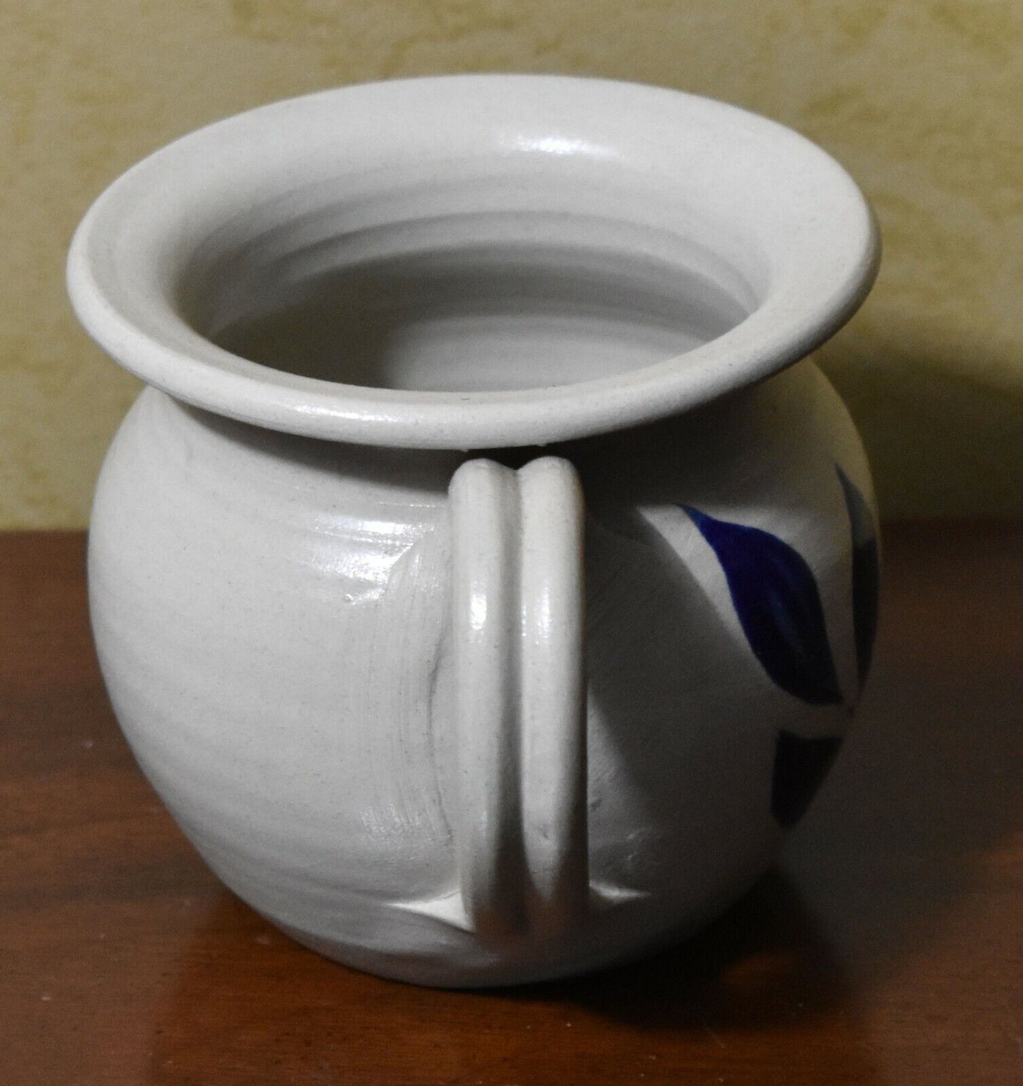 Williamsburg Salt Glazed Pottery Mug with Cobalt Blue Designs