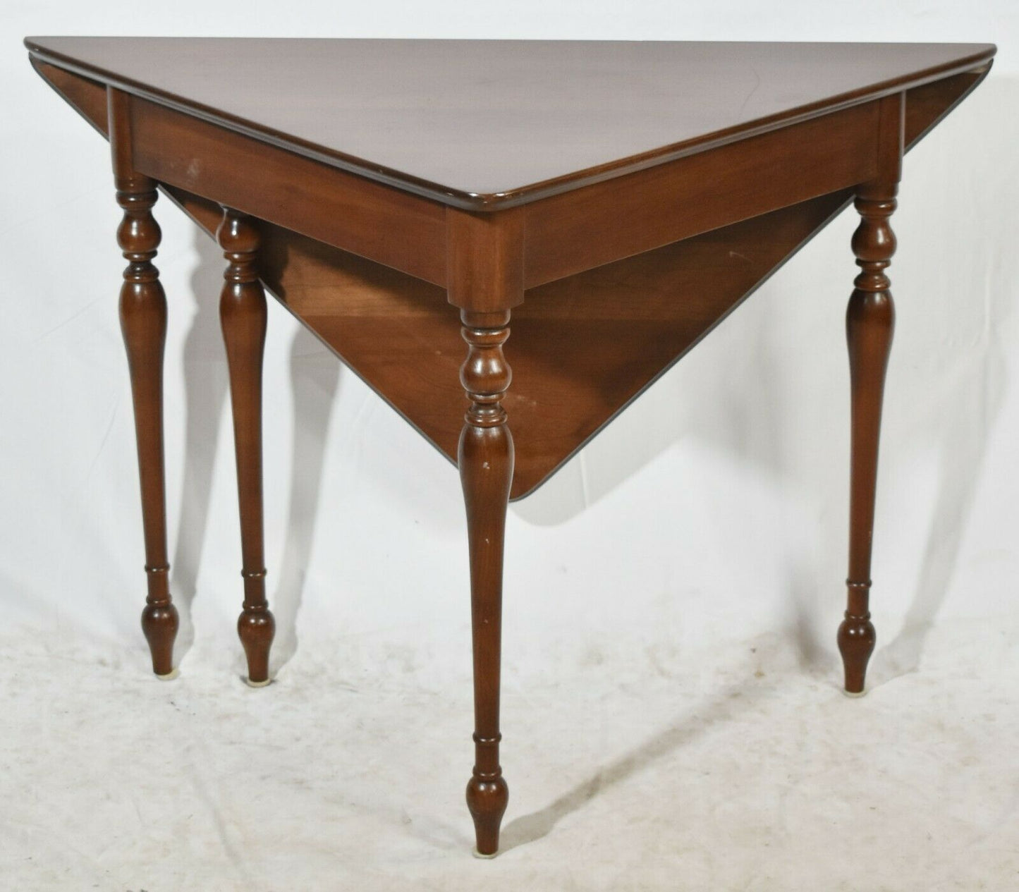 Antique Sheraton Solid Mahogany Drop Leaf Table Corner Table Occasion Table