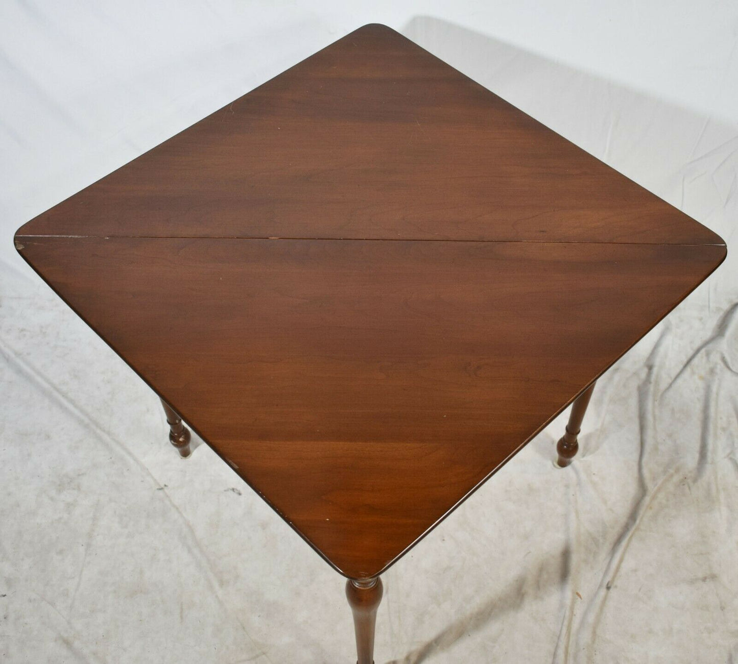 Antique Sheraton Solid Mahogany Drop Leaf Table Corner Table Occasion Table