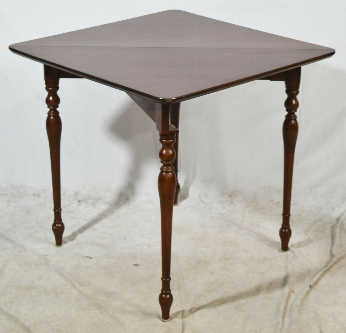 Antique Sheraton Solid Mahogany Drop Leaf Table Corner Table Occasion Table