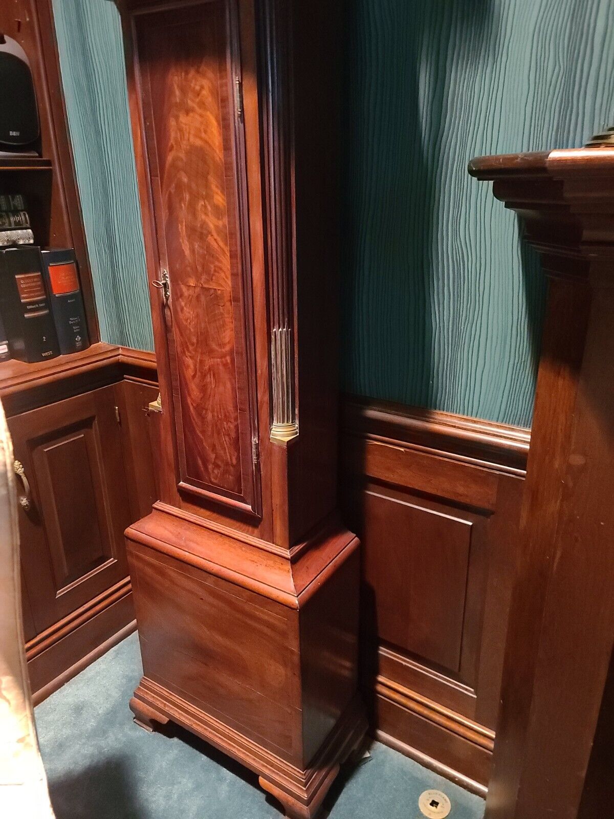 Aaron Willard Roxbury Tall Case Grandfather Clock Circa 1800 Boston, MA Mahogany