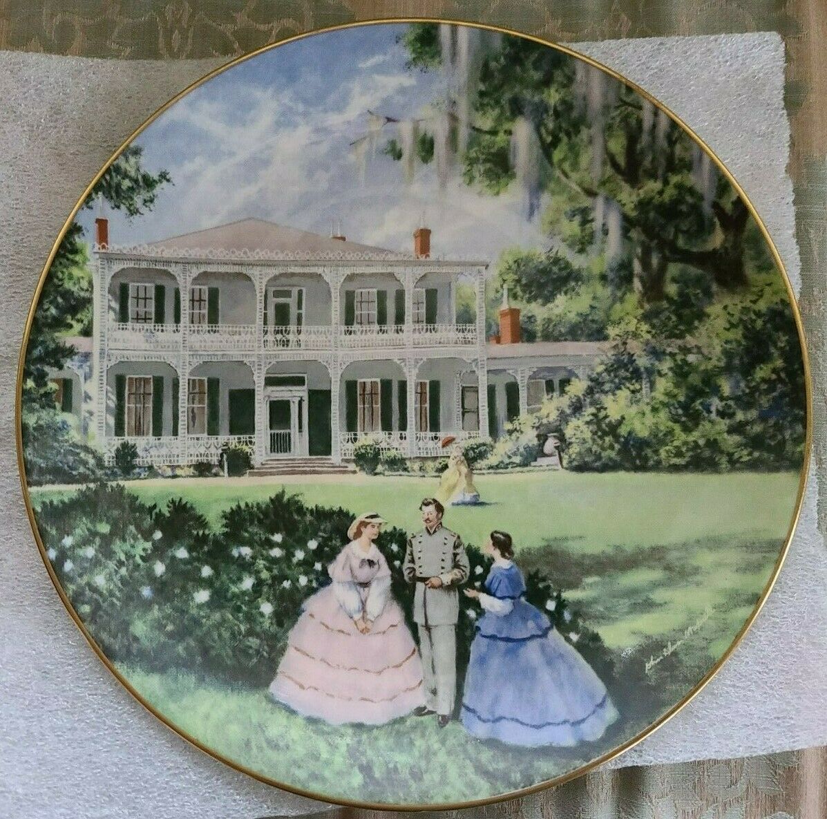 Gorham Collector Plate "ELMSCOURT" Southern Landmark Series Historic Natchez