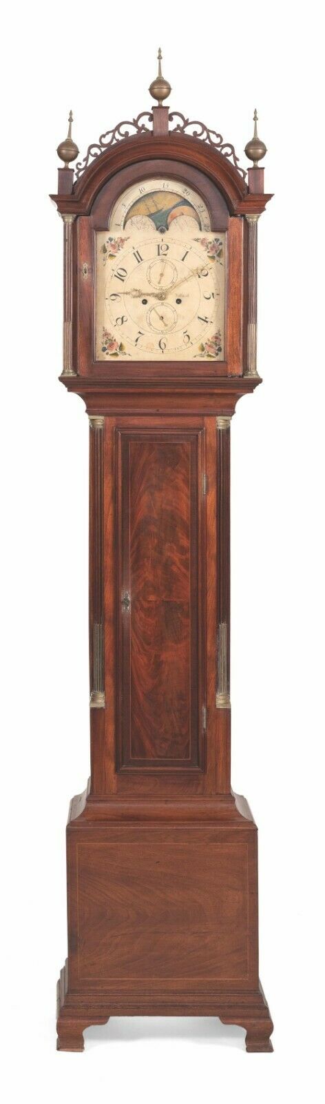 Aaron Willard Roxbury Tall Case Grandfather Clock Circa 1800 Boston, MA Mahogany