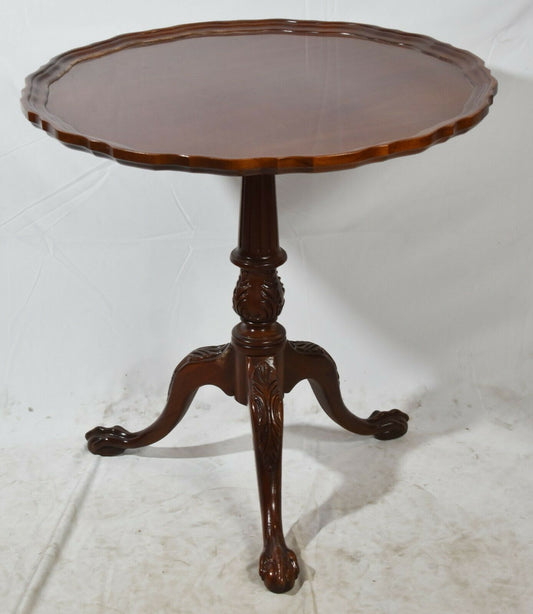 Hickory Chair James River Collection Mahogany Chippendale Tilt Top Pie Table