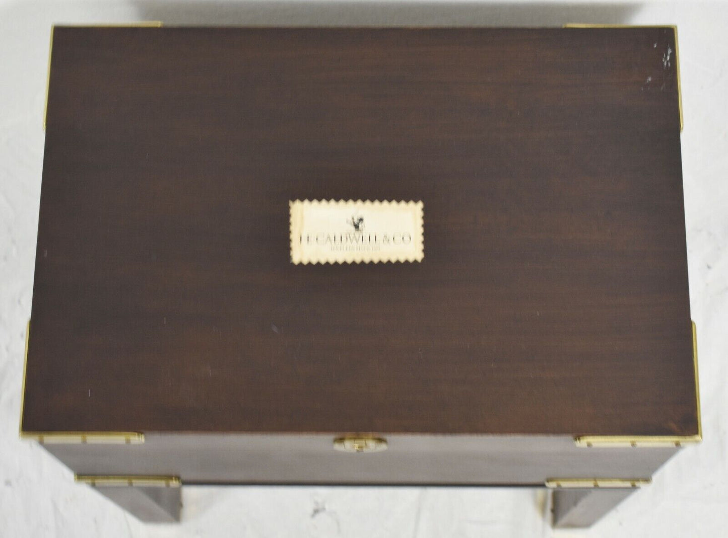 Baker Mahogany Humidor Campaign Style Chest or Occasional Table