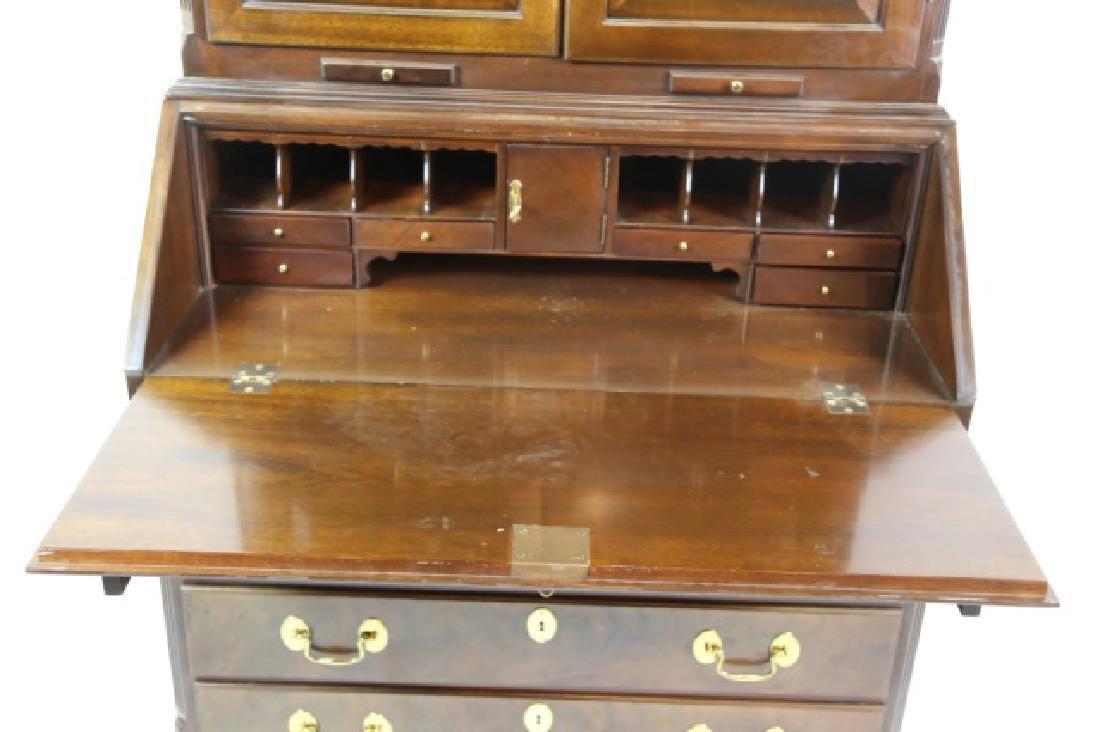 Maitland Smith Mahogany Chippendale Secretary Desk Williamsburg Style