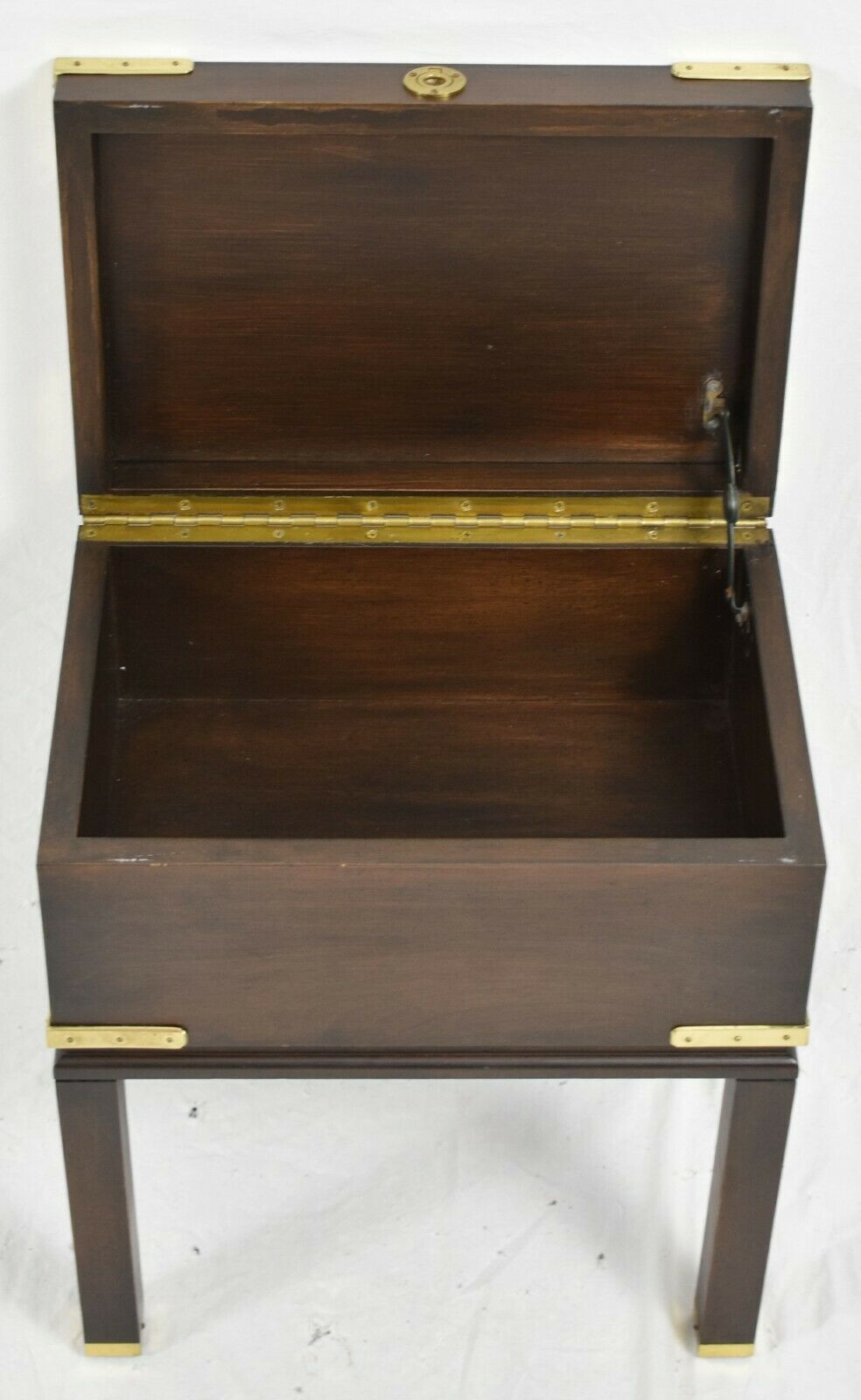 Baker Mahogany Humidor Campaign Style Chest or Occasional Table