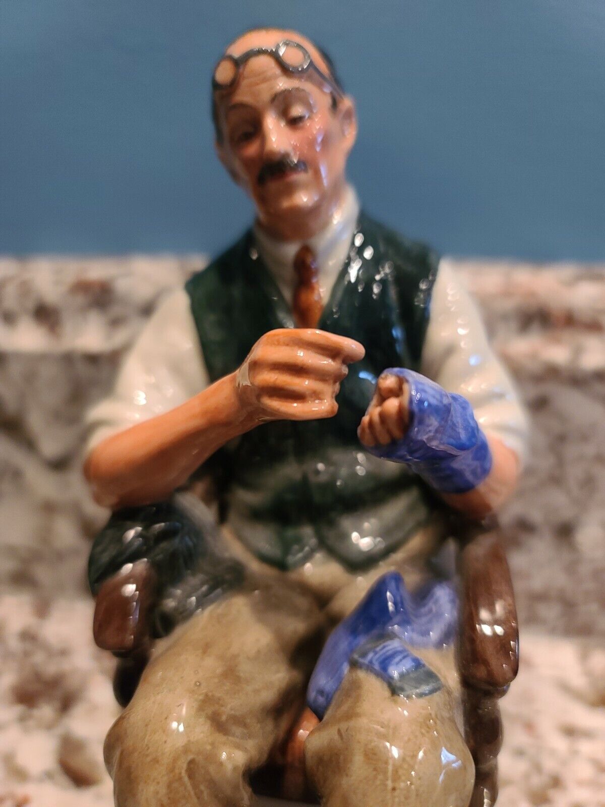 Royal Doulton "The Bachelor" HN 2319 Bachelor Darning Sock Figurine