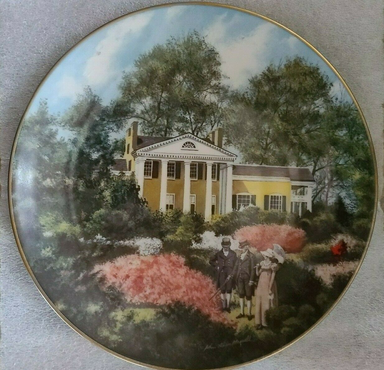 Gorham Collector Plate "Oak Hill" Southern Landmark Series James Monroe