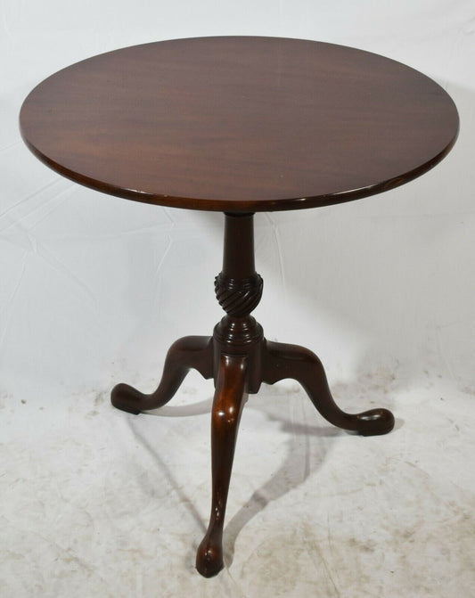 Kittinger Historic Newport Collection Mahogany Round Queen Anne Tilt Top Table