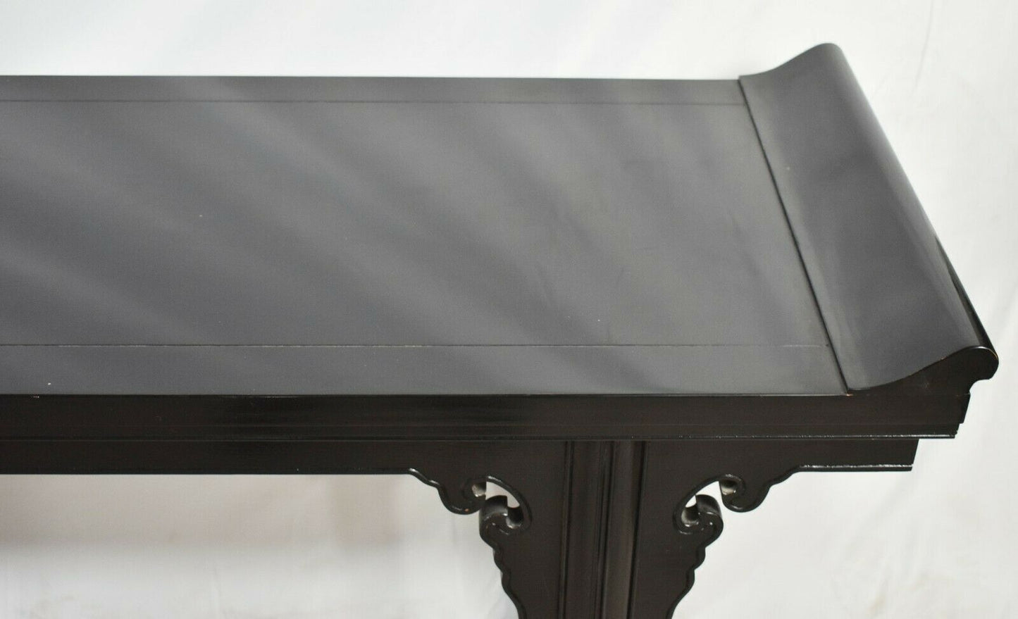 Baker Furniture Large Ebonized Chinese Altar Table Sofa Table Hall Table