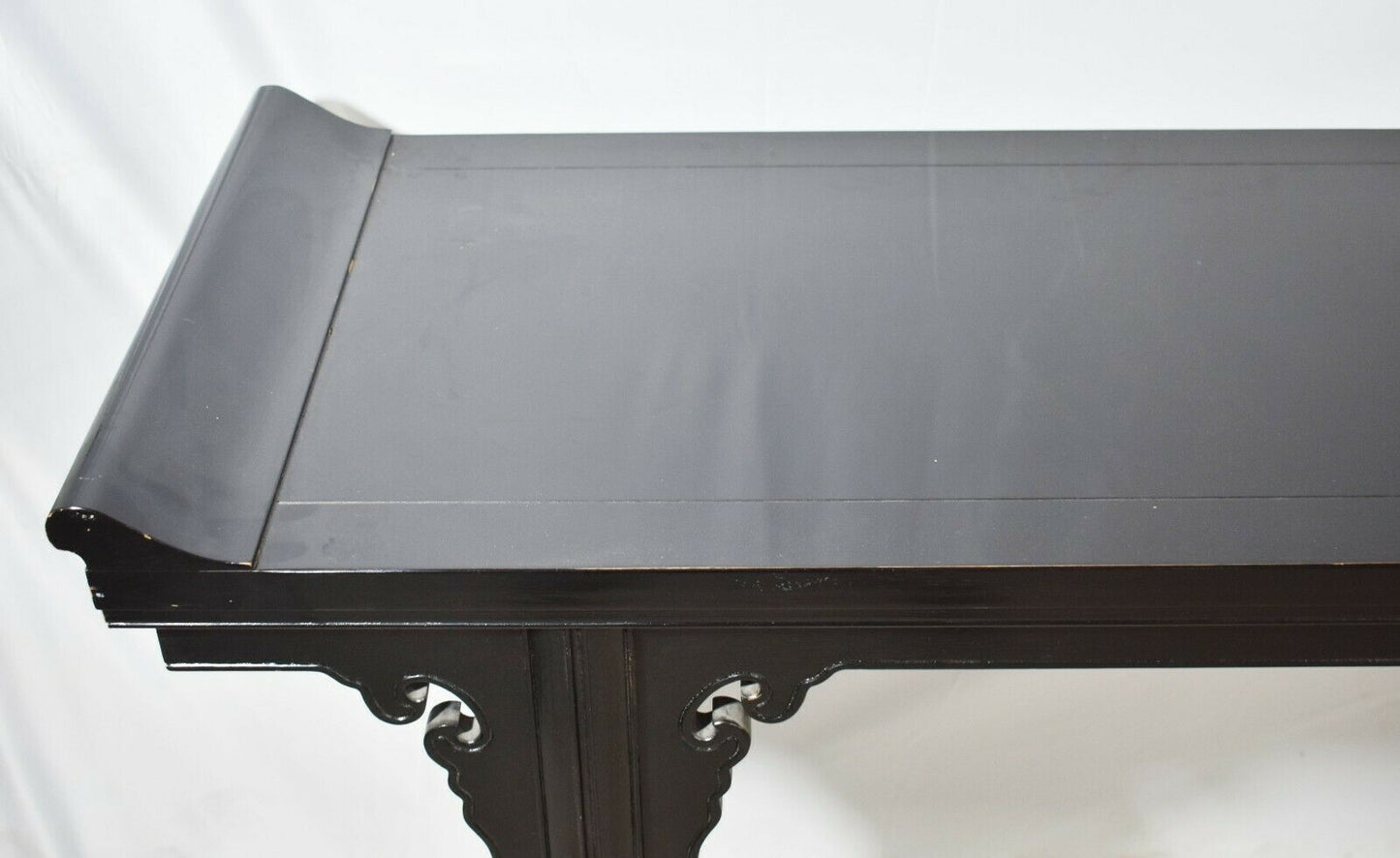 Baker Furniture Large Ebonized Chinese Altar Table Sofa Table Hall Table