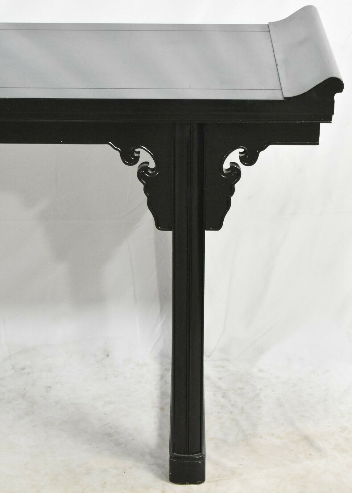 Baker Furniture Large Ebonized Chinese Altar Table Sofa Table Hall Table