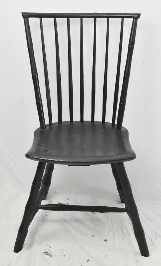 Artisan Benchmade Birdcage Style Black Windsor Chair