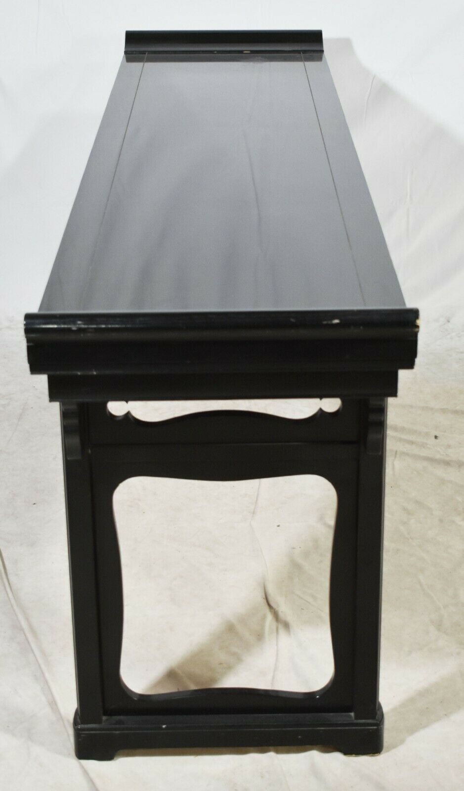 Baker Furniture Large Ebonized Chinese Altar Table Sofa Table Hall Table