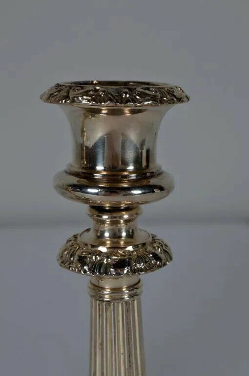 Pair of Antique Silver Plate Old Sheffield Candlesticks Mathew Boulton C.1800