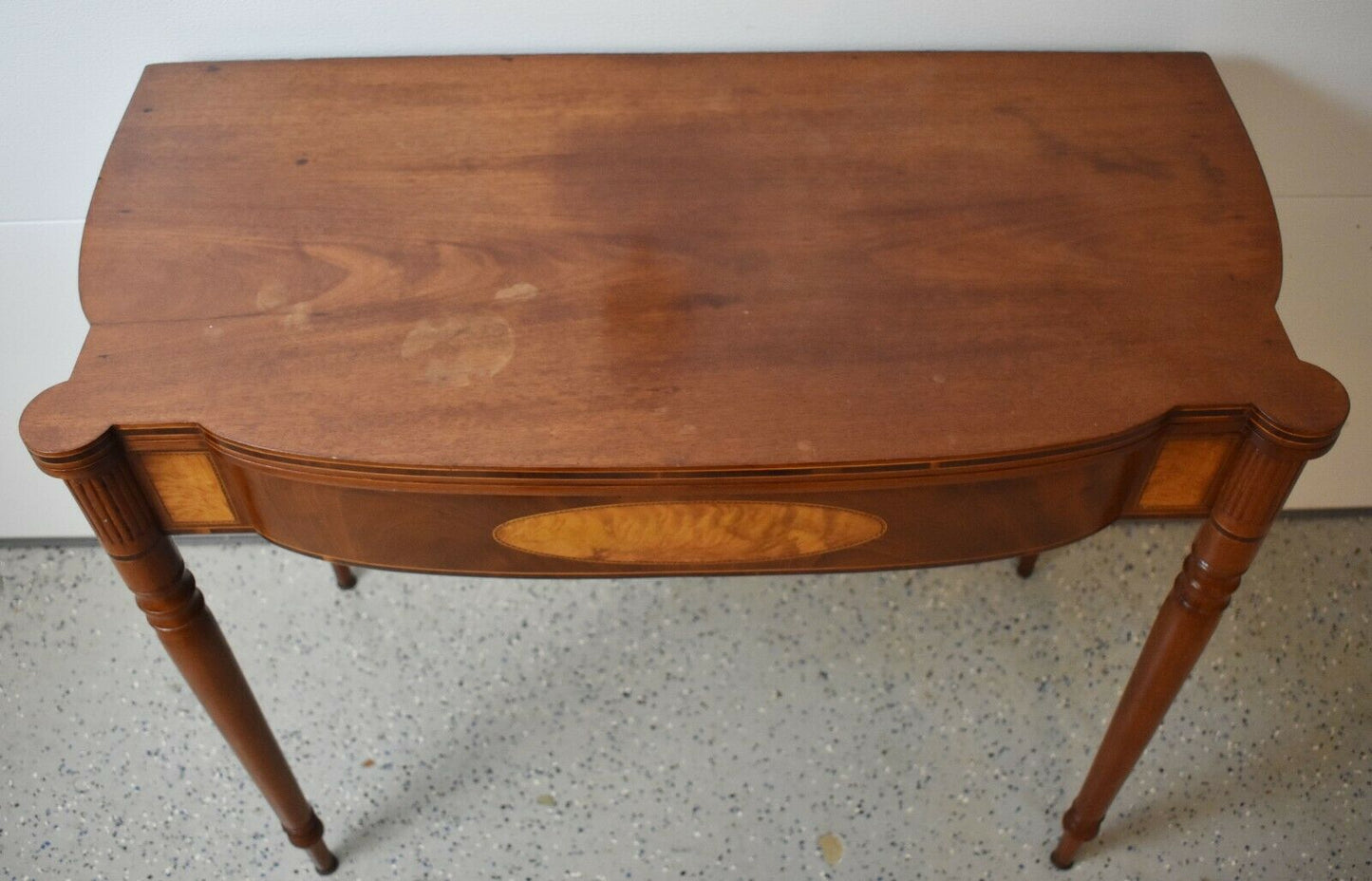 Antique American Federal Inlaid Sheraton Game Table Circa Early 1800s