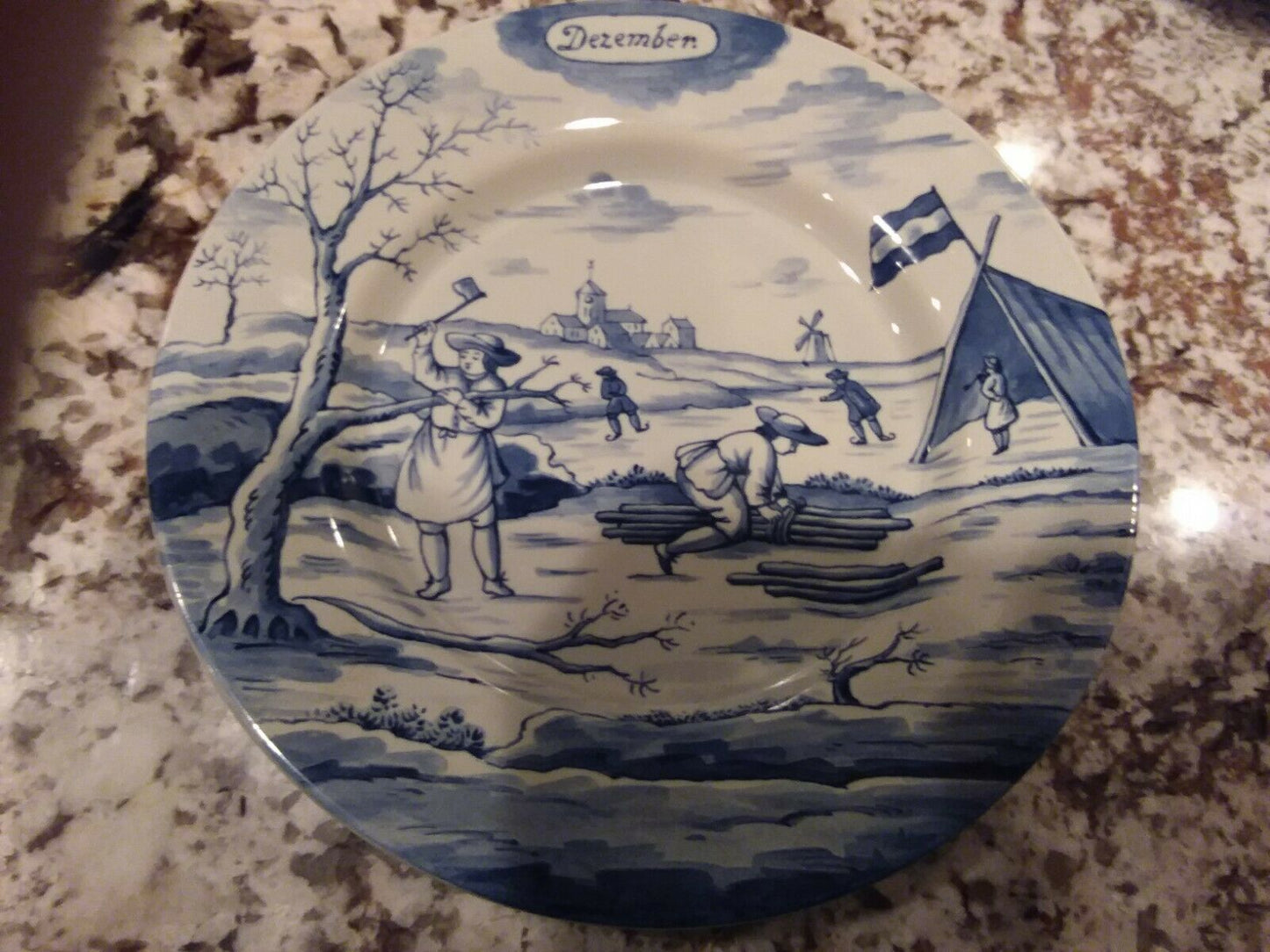 Metropolitan Museum of Art Delft Holland December Months of Year 9'' Plate