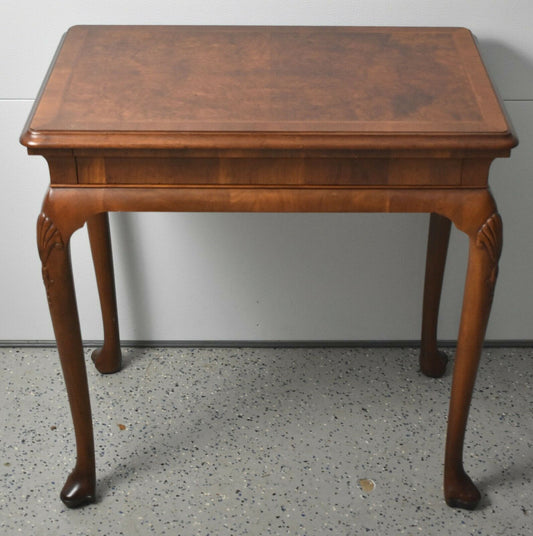 Baker Colonial Williamsburg Mahogany One Drawer Table Queen Anne Style "Rare"