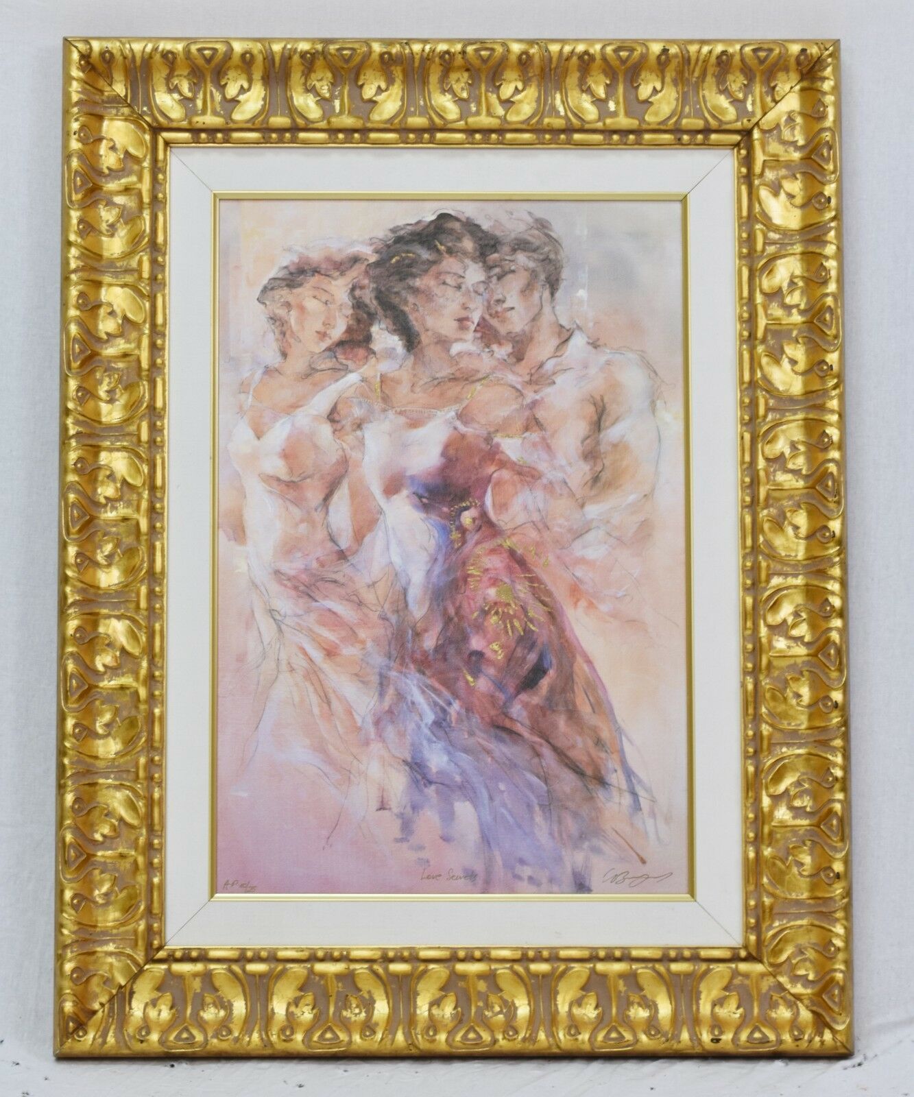 "Love Secrets" by Gary Benfield (Beautifully Framed Fine Art Figures Romantic)