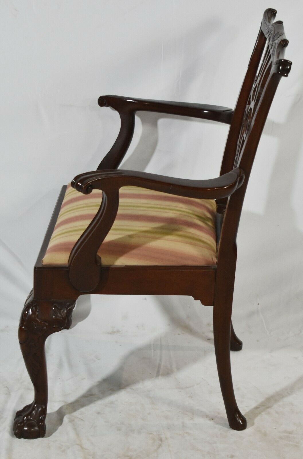 Baker Stately Home Collection Chippendale Arm Chair Claw and Ball