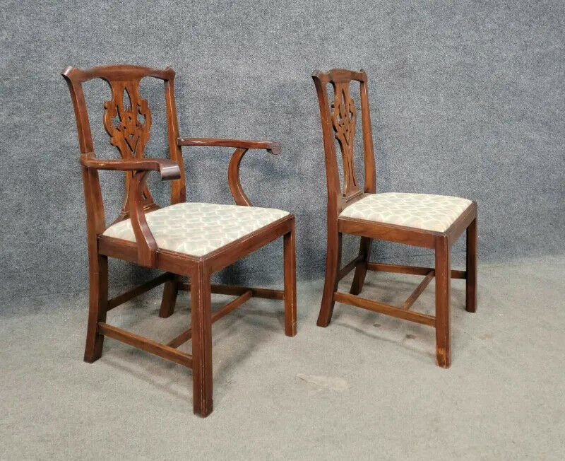 Set Of 6 HENKEL HARRIS Mahogany Dining Room Chairs Model 101