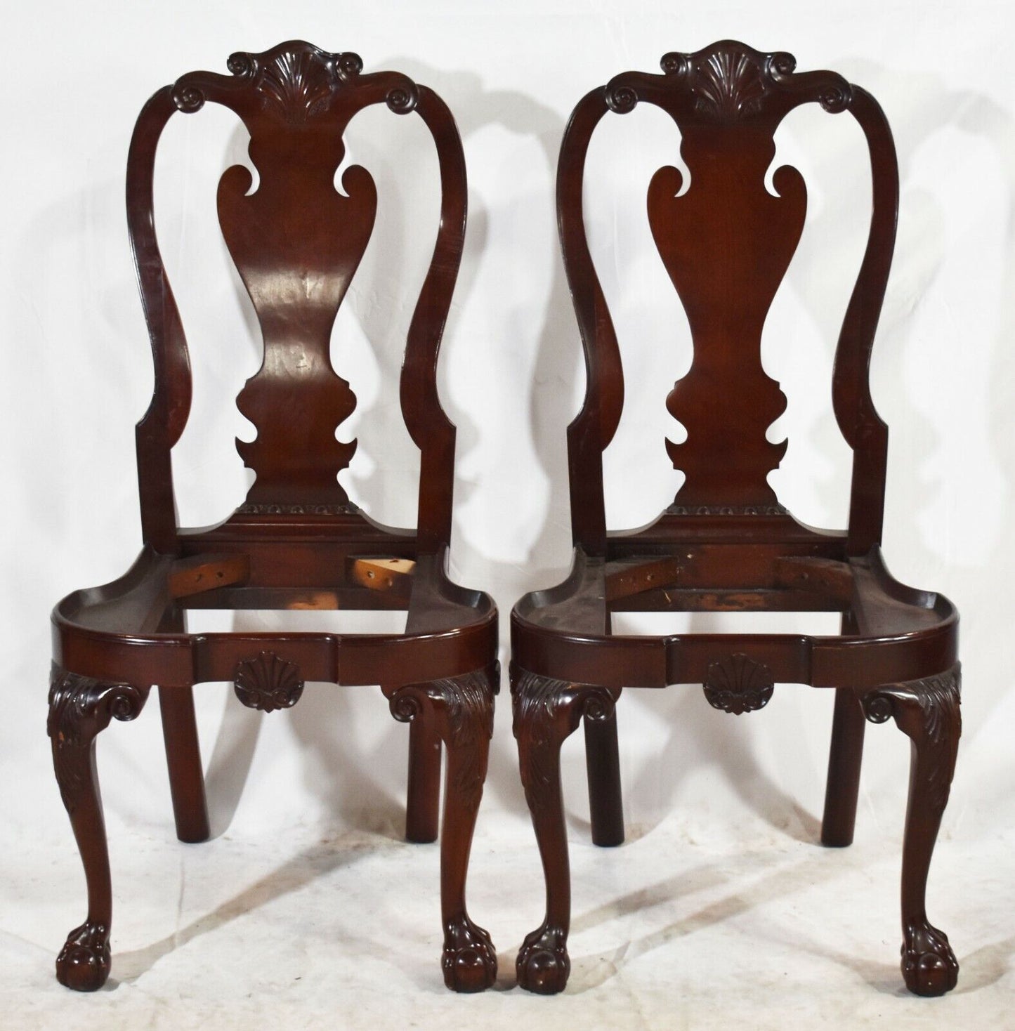 Set of 10 KINDEL Winterthur Collection Mahogany Clawfoot Dinning Chairs