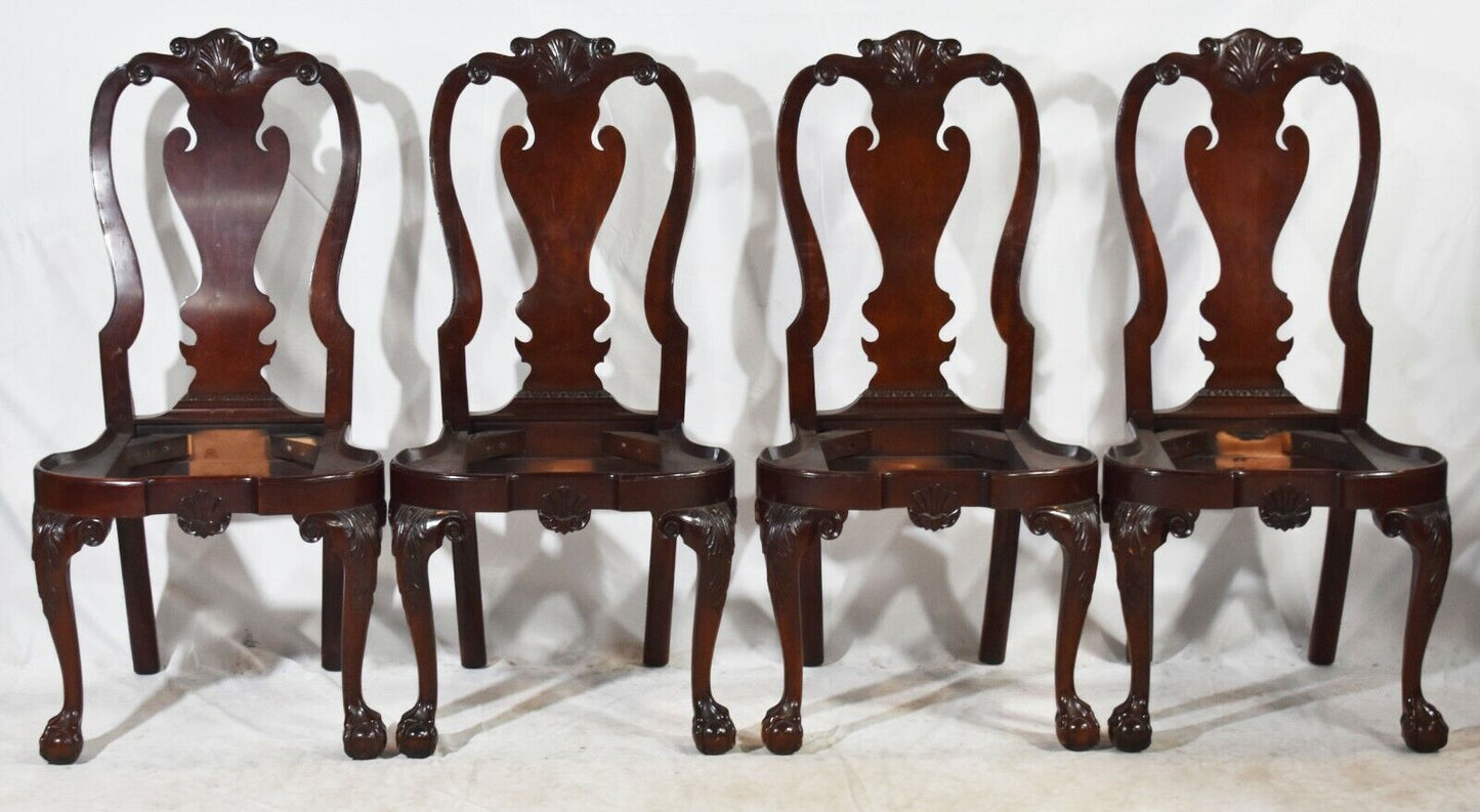 Set of 10 KINDEL Winterthur Collection Mahogany Clawfoot Dinning Chairs