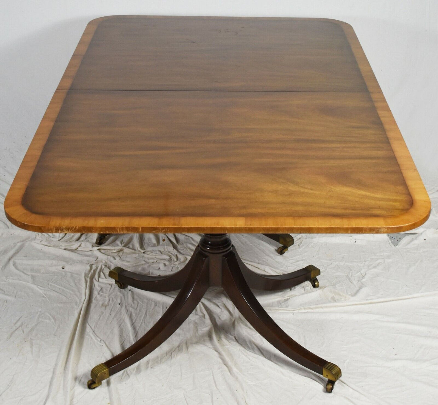 Kittinger Mahogany Double Base Dinning Table 100 year Anniversary Collection