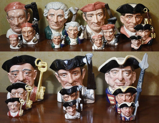 Royal Doulton Colonial Williamsburg Toby Character Jugs Complete Set of 21