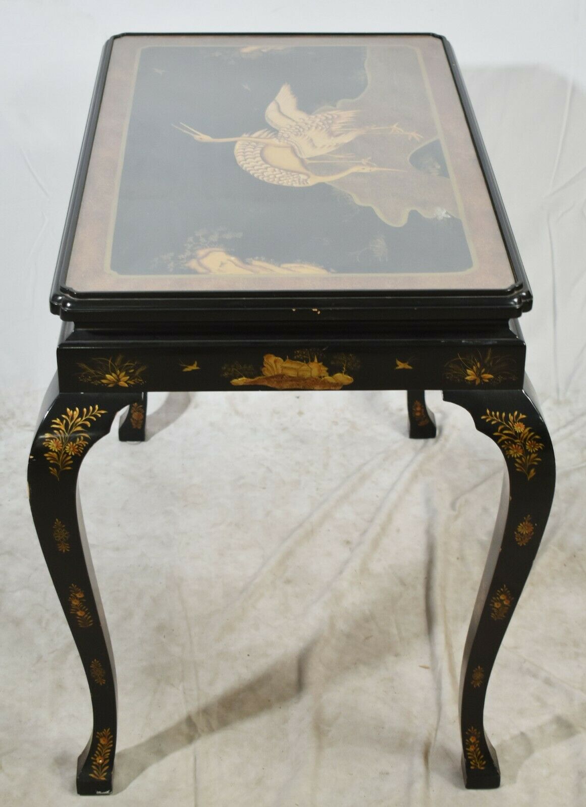 BAKER Stately Homes Collection Chinoiserie Table Duke of Roxburghe Ebonized Gilt