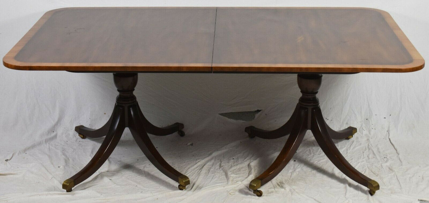 Kittinger Mahogany Double Base Dinning Table 100 year Anniversary Collection