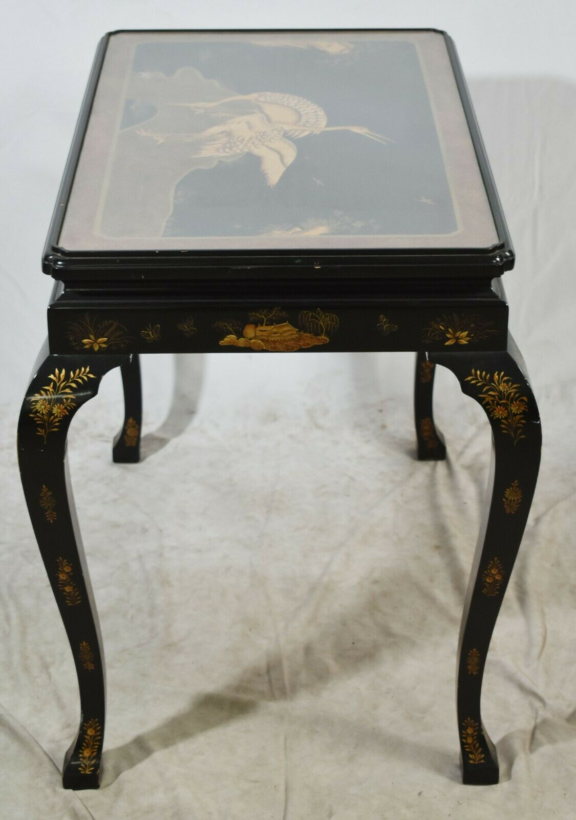 BAKER Stately Homes Collection Chinoiserie Table Duke of Roxburghe Ebonized Gilt