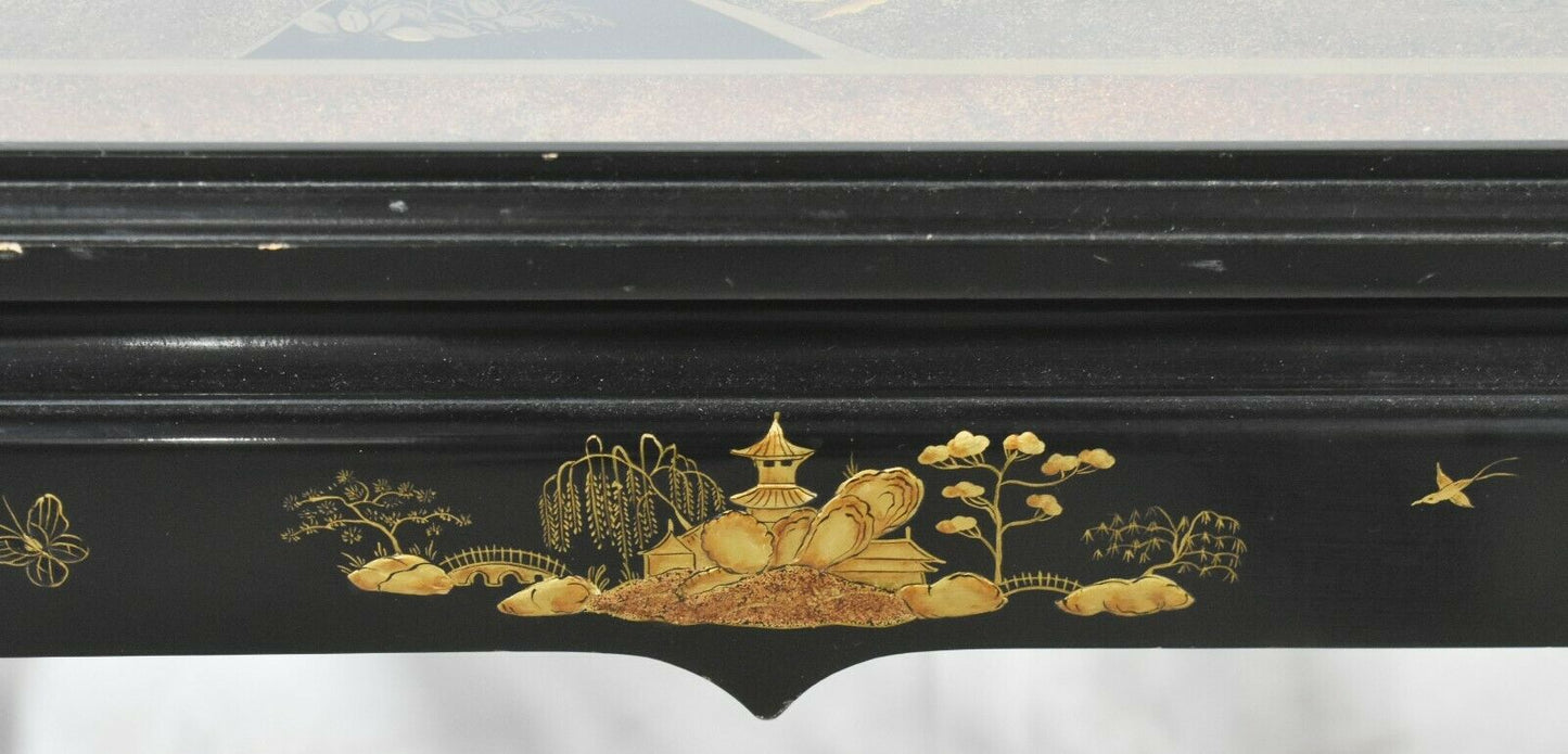 BAKER Stately Homes Collection Chinoiserie Table Duke of Roxburghe Ebonized Gilt