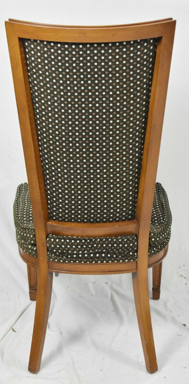 Baker Furniture Cain Back Dining Chairs Set of 6 with Tufted Fabric