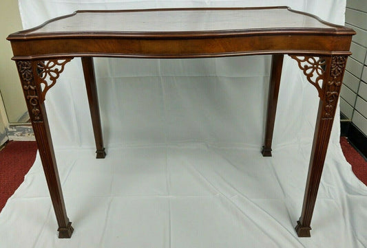 Baker Stately Homes Collection Flame Mahogany Carved Marlborough Tea Table