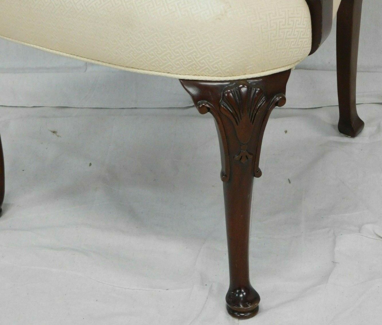 Southwood Mahogany Chippendale Style Gooseneck Arm Chair Williamsburg Style