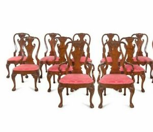 Set of 10 Baker Stately Home Collection Dining Chairs Ball & Claw Feet George I